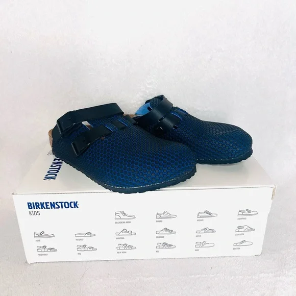 Birkenstock Kids Navy Mesh Sandals Size 34 - Picture 2 of 2
